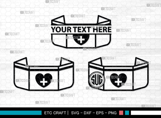 Nurse Hat Monogram, Nurse Hat Silhouette, Nurse Hat SVG, Medical Nurse Hat Svg, Hospital Uniform Svg, Cap Svg, SB00153 SVG ETC Craft 