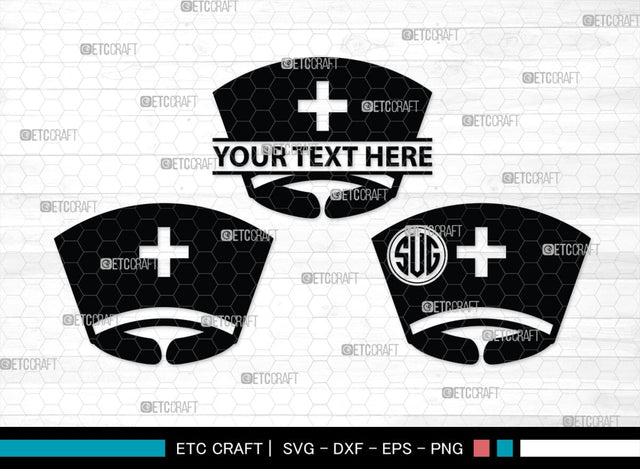 Nurse Hat Monogram, Nurse Hat Silhouette, Nurse Hat SVG, Medical Nurse Hat Svg, Hospital Uniform Svg, Cap Svg, SB00153 SVG ETC Craft 