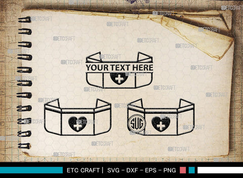 Nurse Hat Monogram, Nurse Hat Silhouette, Nurse Hat SVG, Medical Nurse Hat Svg, Hospital Uniform Svg, Cap Svg, SB00153 SVG ETC Craft 