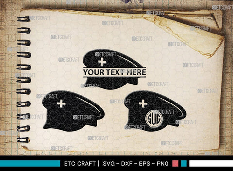 Nurse Hat Monogram, Nurse Hat Silhouette, Nurse Hat SVG, Medical Nurse Hat Svg, Hospital Uniform Svg, Cap Svg, SB00153 SVG ETC Craft 