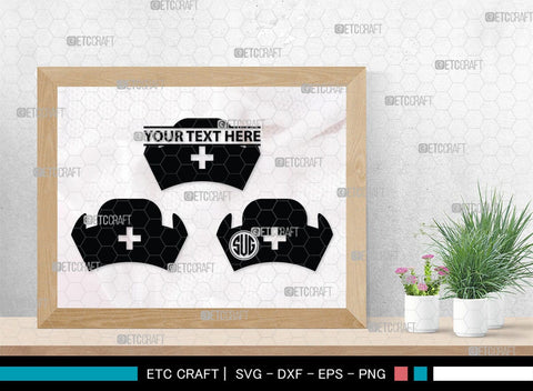 Nurse Hat Monogram, Nurse Hat Silhouette, Nurse Hat SVG, Medical Nurse Hat Svg, Hospital Uniform Svg, Cap Svg, SB00153 SVG ETC Craft 