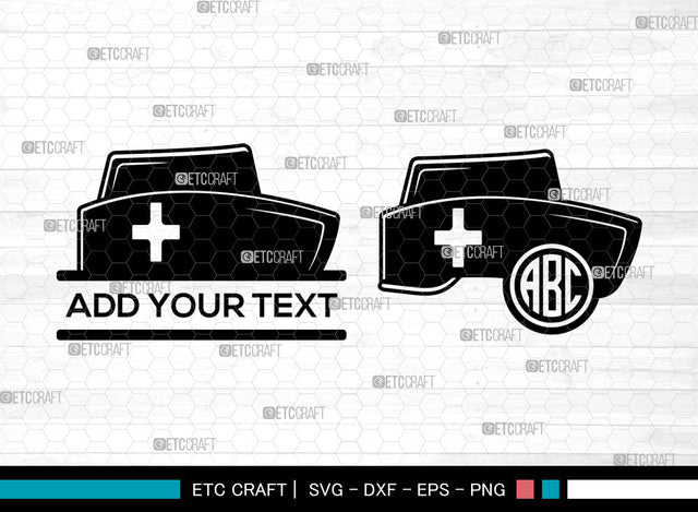 Nurse Hat Monogram SVG, Medical Hat svg, Split Monogram Svg, Nurse Life Svg, Medical Svg, Nurses Cap Svg, Nurse Hat Svg SVG ETC Craft 