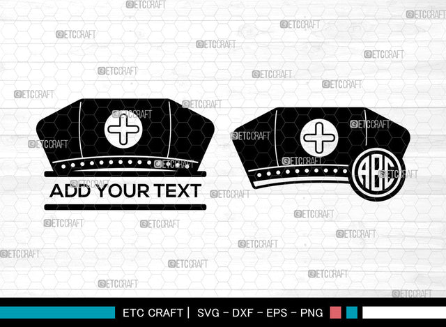 Nurse Hat Monogram SVG, Medical Hat svg, Split Monogram Svg, Nurse Life Svg, Medical Svg, Nurses Cap Svg, Nurse Hat Svg SVG ETC Craft 