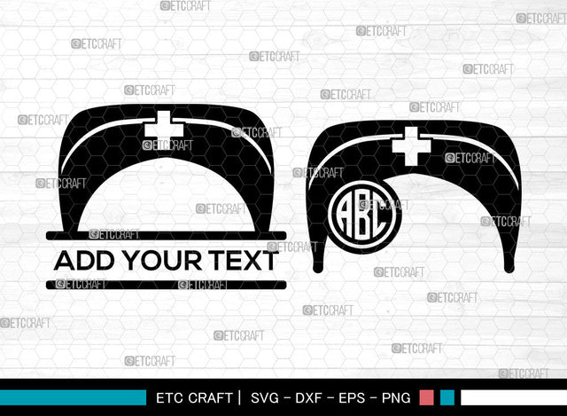 Nurse Hat Monogram SVG, Medical Hat svg, Split Monogram Svg, Nurse Life Svg, Medical Svg, Nurses Cap Svg, Nurse Hat Svg SVG ETC Craft 