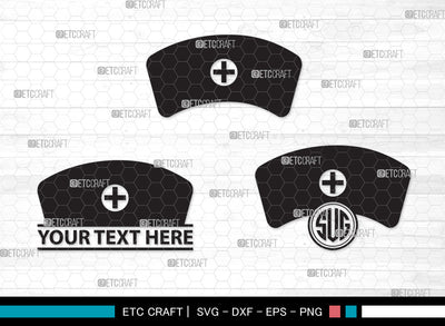 Nurse Hat Monogram SVG, Medical Nurse Hat Svg, Nurses Cap Svg, Cap Svg, Medical Hat Svg, Hospital Uniform Svg, Nurse Svg, Nurse Life Svg, Nurse Hat Monogram SVG ETC Craft 