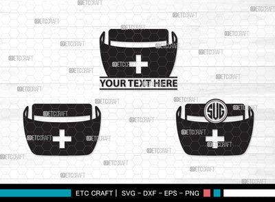 Nurse Hat Monogram SVG, Medical Nurse Hat Svg, Nurses Cap Svg, Cap Svg, Medical Hat Svg, Hospital Uniform Svg, Nurse Svg, Nurse Life Svg, Nurse Hat Monogram SVG ETC Craft 