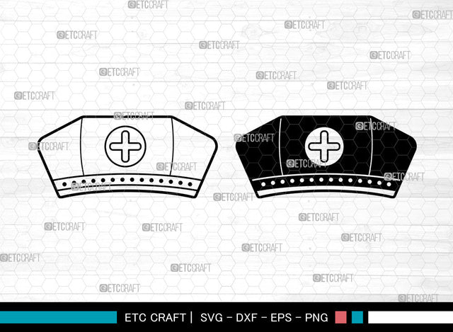 Nurse Hat SVG, Medical Hat svg, Nurse Svg, Nurse Life Svg, Medical Svg, Nurses Cap Svg, Nurse Hat Svg SVG ETC Craft 