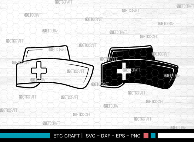 Nurse Hat SVG, Medical Hat svg, Nurse Svg, Nurse Life Svg, Medical Svg, Nurses Cap Svg, Nurse Hat Svg SVG ETC Craft 