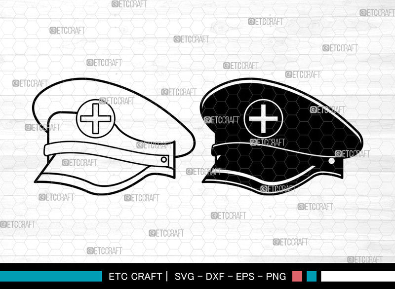 Nurse Hat Svg, Medical Hat Svg, Nurse Svg, Nurse Life Svg, Medical Svg 