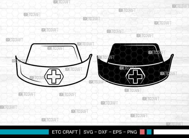 Nurse Hat SVG, Medical Hat svg, Nurse Svg, Nurse Life Svg, Medical Svg, Nurses Cap Svg, Nurse Hat Svg SVG ETC Craft 