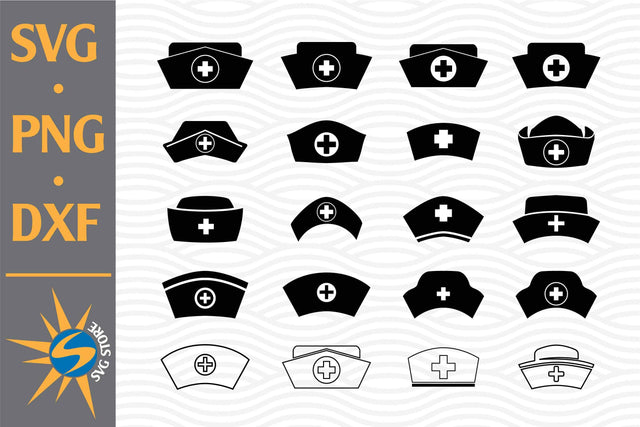 Nurse Hat SVG, PNG, DXF Digital Files Include SVG SVGStoreShop 