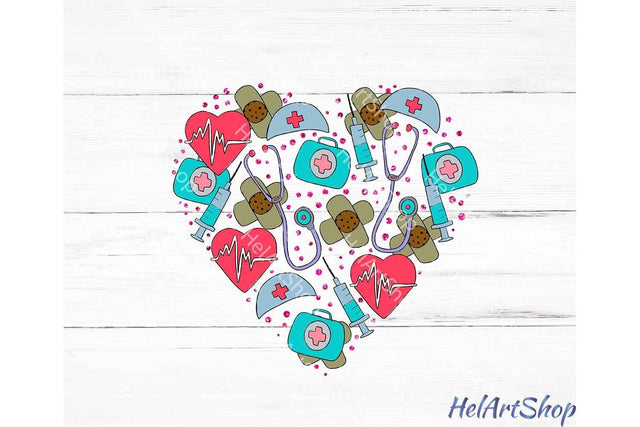 Nurse Heart Png, Sublimation Png Sublimation _HelArtShop_ 