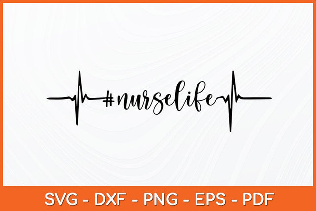 Nurse Heartbeat Svg Design SVG artprintfile 