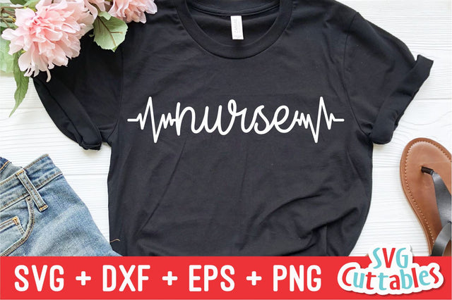Nurse Heartbeat SVG Svg Cuttables 