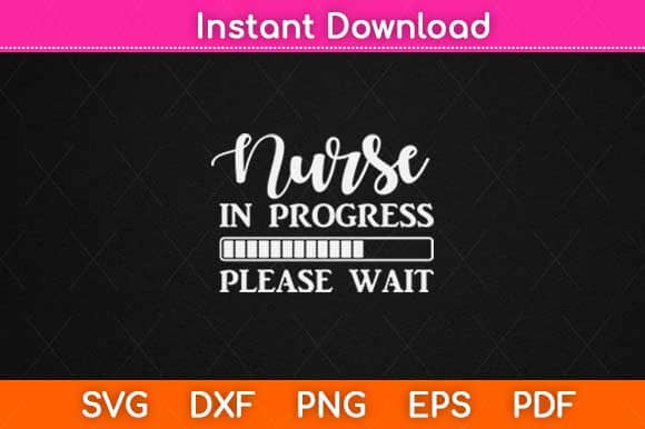 Nurse In Progress Please Wait Svg Design SVG artprintfile 