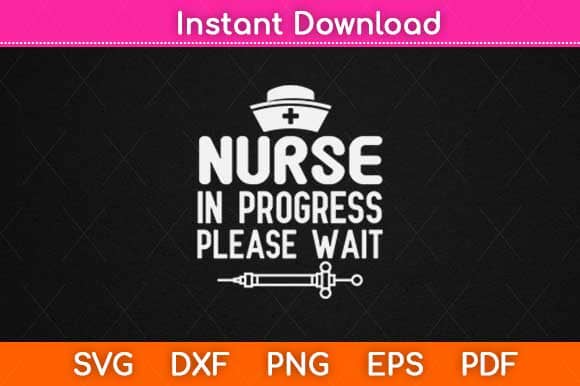 Nurse in Progress Please Wait Svg Design SVG artprintfile 
