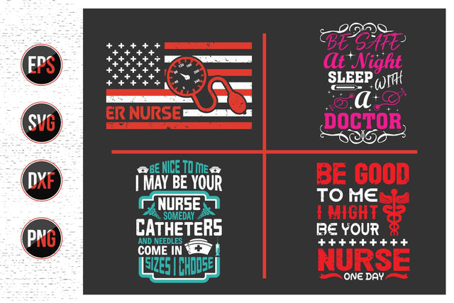 Nurse lettering quotes design bundle. SVG uniquesvg99 