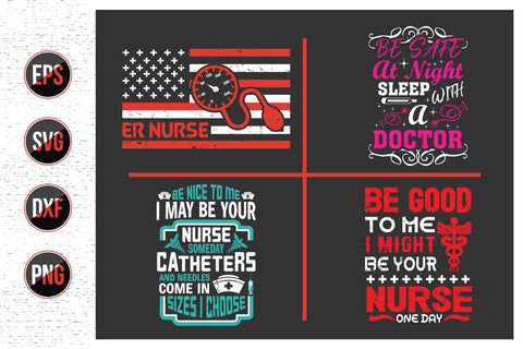 Nurse lettering quotes design bundle. SVG uniquesvg99 