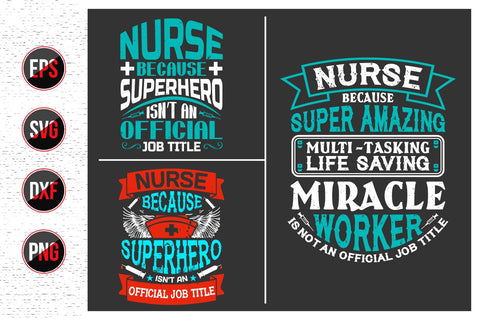 Nurse lettering typographic quotes svg design Bundle. SVG uniquesvg99 