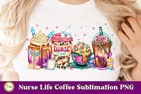 Nurse Life Coffee Sublimation Design| Nurse Life PNG Sublimation Dina.store4art 