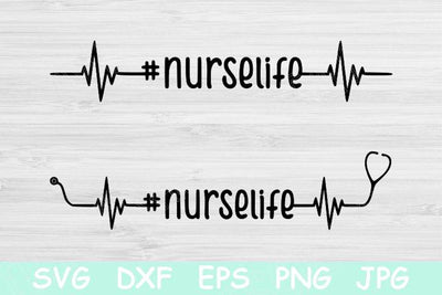 Nurse Life Svg, Nurse Svg. Nurse Stethoscope Svg Files for Cricut and Silhouette. Nurse Png Heartbeat Svg Files for Rn Svg Medical Nursing. SVG TiffsCraftyCreations 