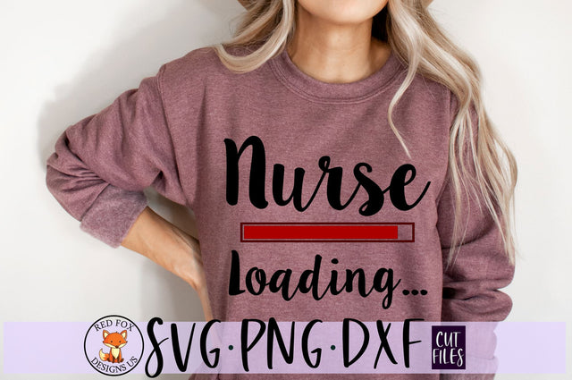 Nurse Loading SVG, PNG, DXF Cut File SVG RedFoxDesignsUS 