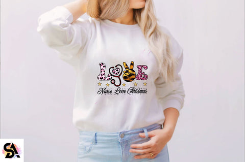 Nurse Love Christmas Sublimation SVGArt 