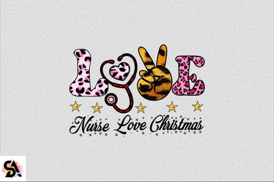 Nurse Love Christmas Sublimation SVGArt 