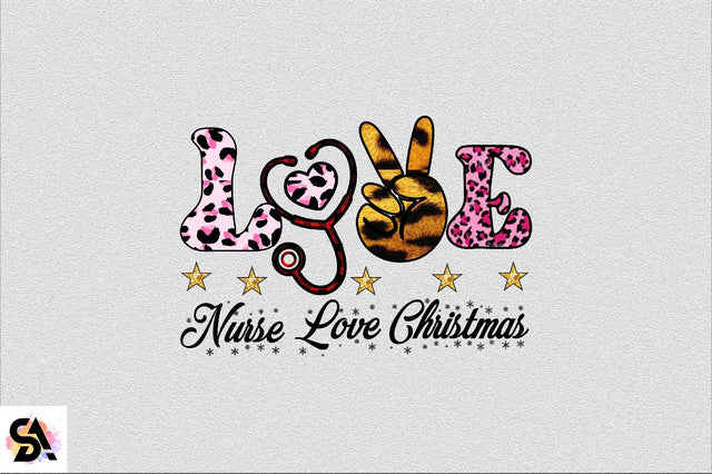 Nurse Love Christmas Sublimation SVGArt 