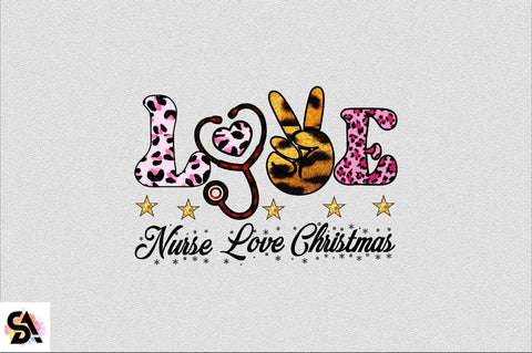 Nurse Love Christmas Sublimation SVGArt 