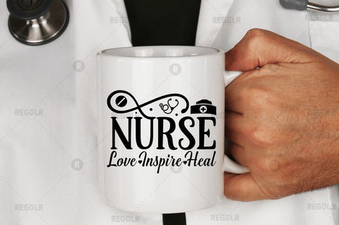 Nurse love inspire heal SVG SVG Regulrcrative 