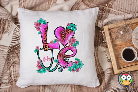 Nurse LOVE PNG Sublimation Sublimation Owlsome.Designs 