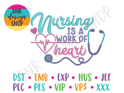 Nurse Machine Embroidery Design Embroidery/Applique BNRDesignShop 