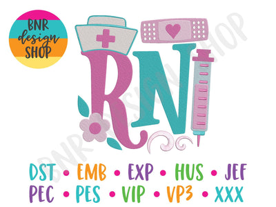 Nurse Machine Embroidery Design Embroidery/Applique BNRDesignShop 