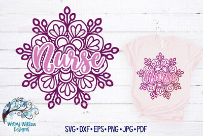 Nurse Mandala SVG SVG Wispy Willow Designs 