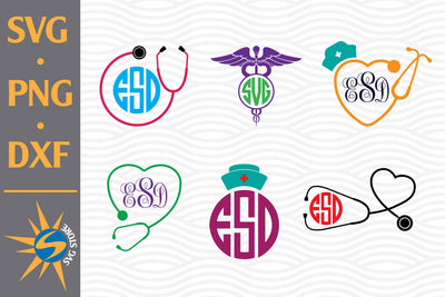 Nurse Monogram SVG, PNG, DXF Digital Files Include SVG SVGStoreShop 