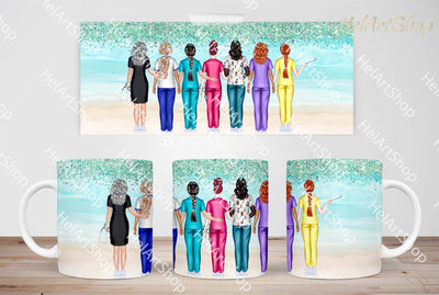 Nurse Mug PNG | Mug Wrap Sublimation _HelArtShop_ 