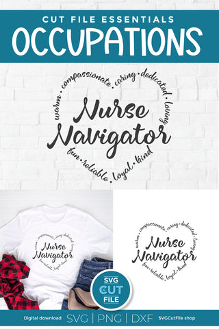 Nurse navigator svg, nurse appreciation svg SVG SVG Cut File 