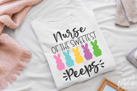 nurse of the sweetest Peeps svg, Easter nurse svg, Easter nurse t shirt svg SVG Isabella Machell 