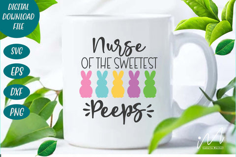 nurse of the sweetest Peeps svg, Easter nurse svg, Easter nurse t shirt svg SVG Isabella Machell 