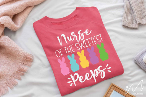 nurse of the sweetest Peeps svg, Easter nurse svg, Easter nurse t shirt svg SVG Isabella Machell 