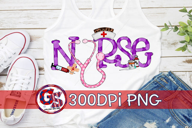 Nurse PNG for Sublimation Sublimation Greedy Stitches 