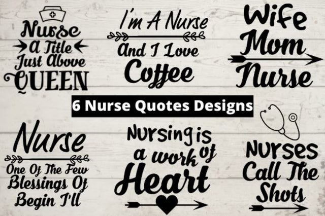 Nurse Quotes and Sayings Bundle SVG Razadesigner 