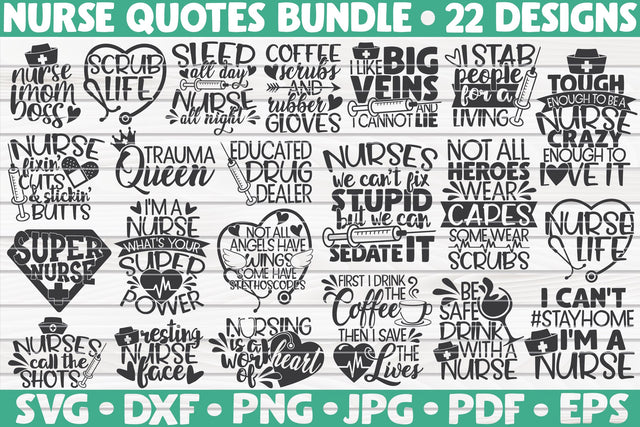 Nurse quotes SVG Bundle | 22 designs SVG HQDigitalArt 