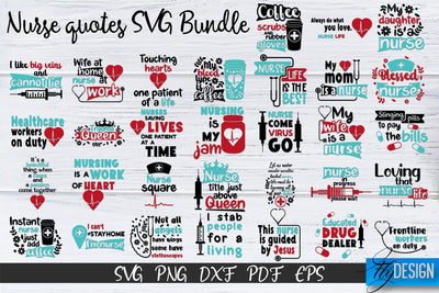 Nurse Quotes SVG Bundle, Nursery SVG, Nursing Funny Quotes 1 SVG Fly Design 