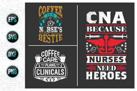 Nurse quotes svg bundle, Nurses typographic saying bundle. SVG uniquesvg99 