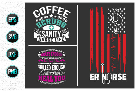 Nurse quotes svg bundle, Nurses typographic saying bundle. SVG uniquesvg99 