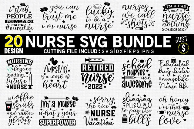 Nurse quotes Svg Bundle SVG md faruk hossain 
