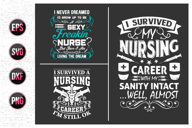 Nurse Quotes SVG Design Bundle. SVG uniquesvg99 
