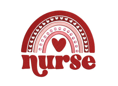 Nurse Rainbow Embroidery Design, 3 sizes, Instant download Embroidery/Applique DESIGNS Nino Nadaraia 